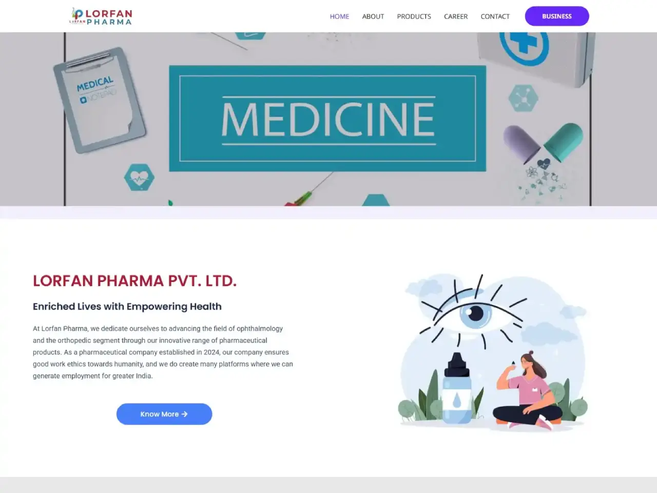 Lorfan Pharma — Pharma website design in Kolkata, Rest of West Bengal
